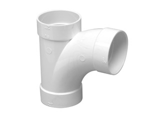 90 Degree Sweep Tee Connector for Central Vacuum Pipe