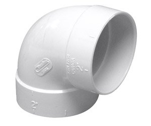 90 Degree Short Connector for Central Vacuum Pipe