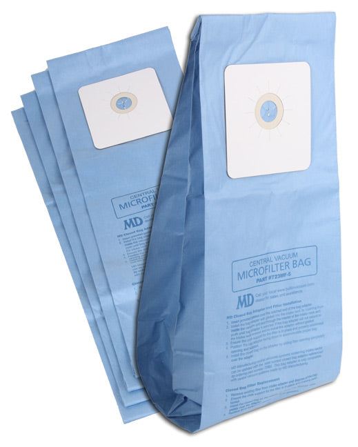 MD Closed Microfilter Central Vacuum Bags - 5 Pack