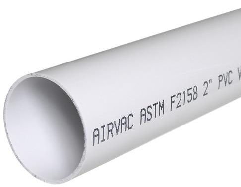Central Vacuum Pipe - 4 Foot - 2 Inch Outside Diameter
