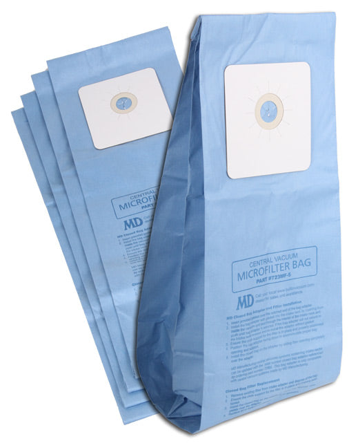 MD Closed Microfilter Central Vacuum Bags - 5 Pack